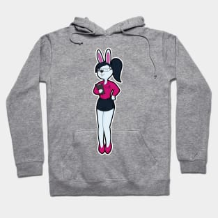 Rabbit as Secretary with Notepad & Glasses Hoodie